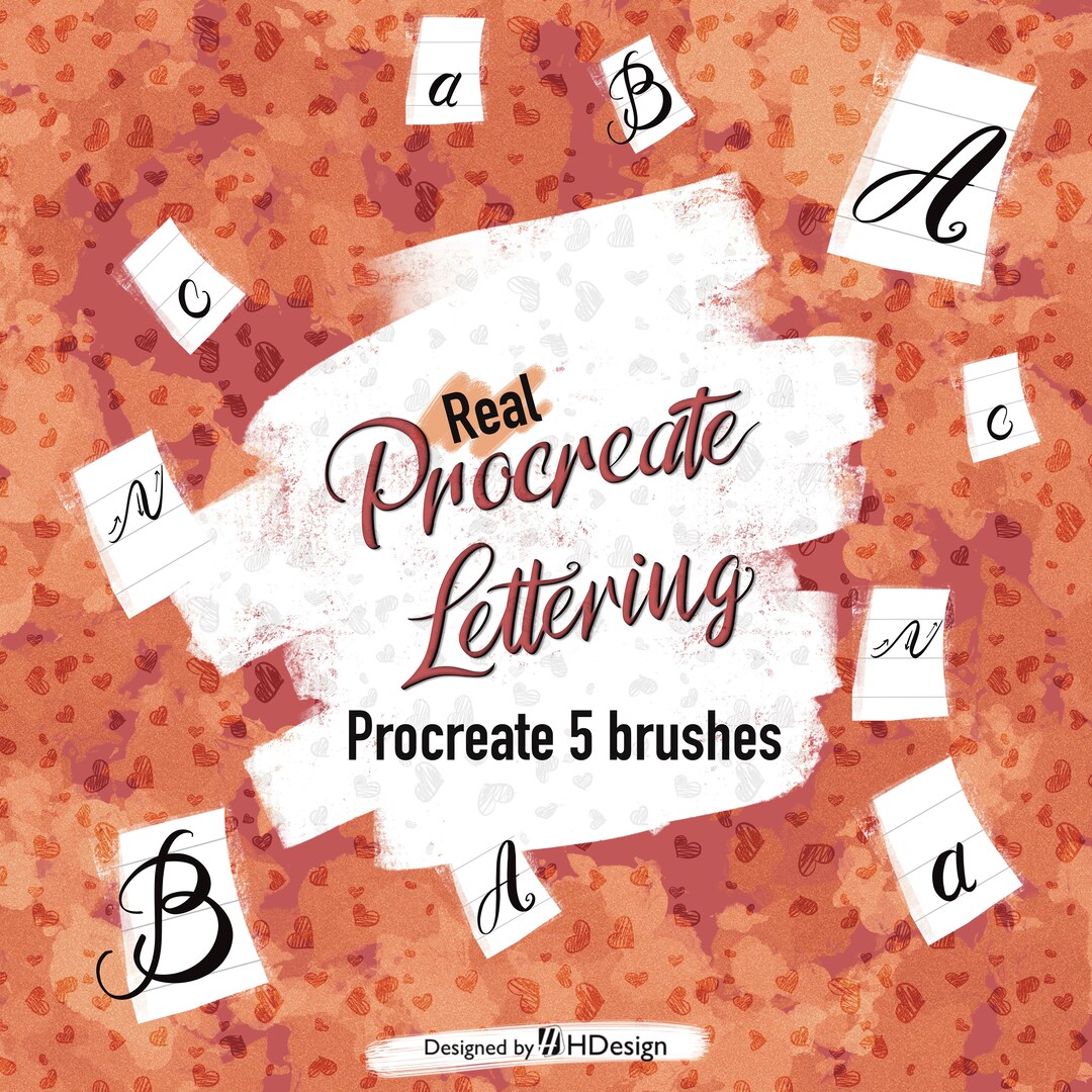 Procreate Real Lettering Brush Set - Etsy