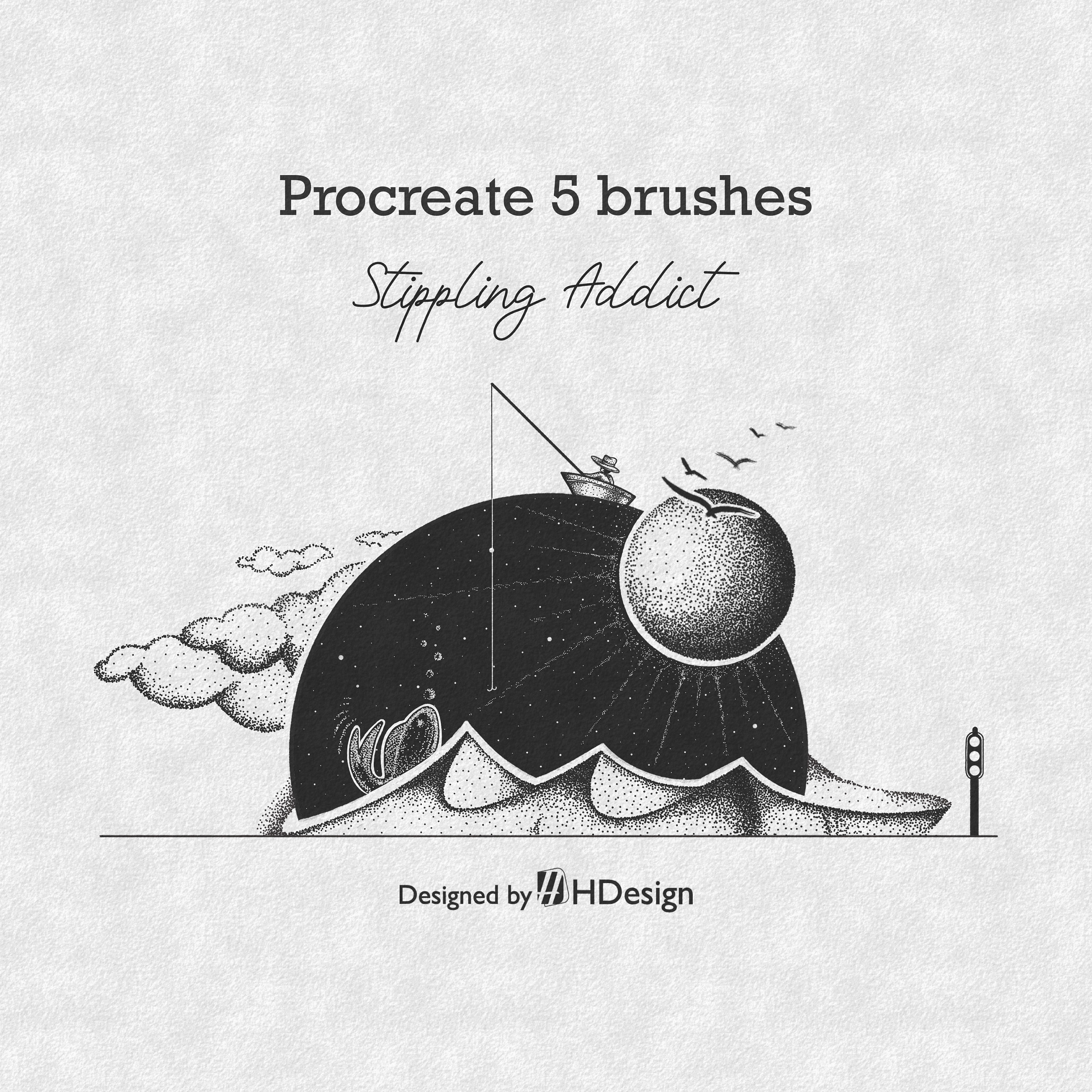 Procreate Brushes: Stippling Addict - Etsy