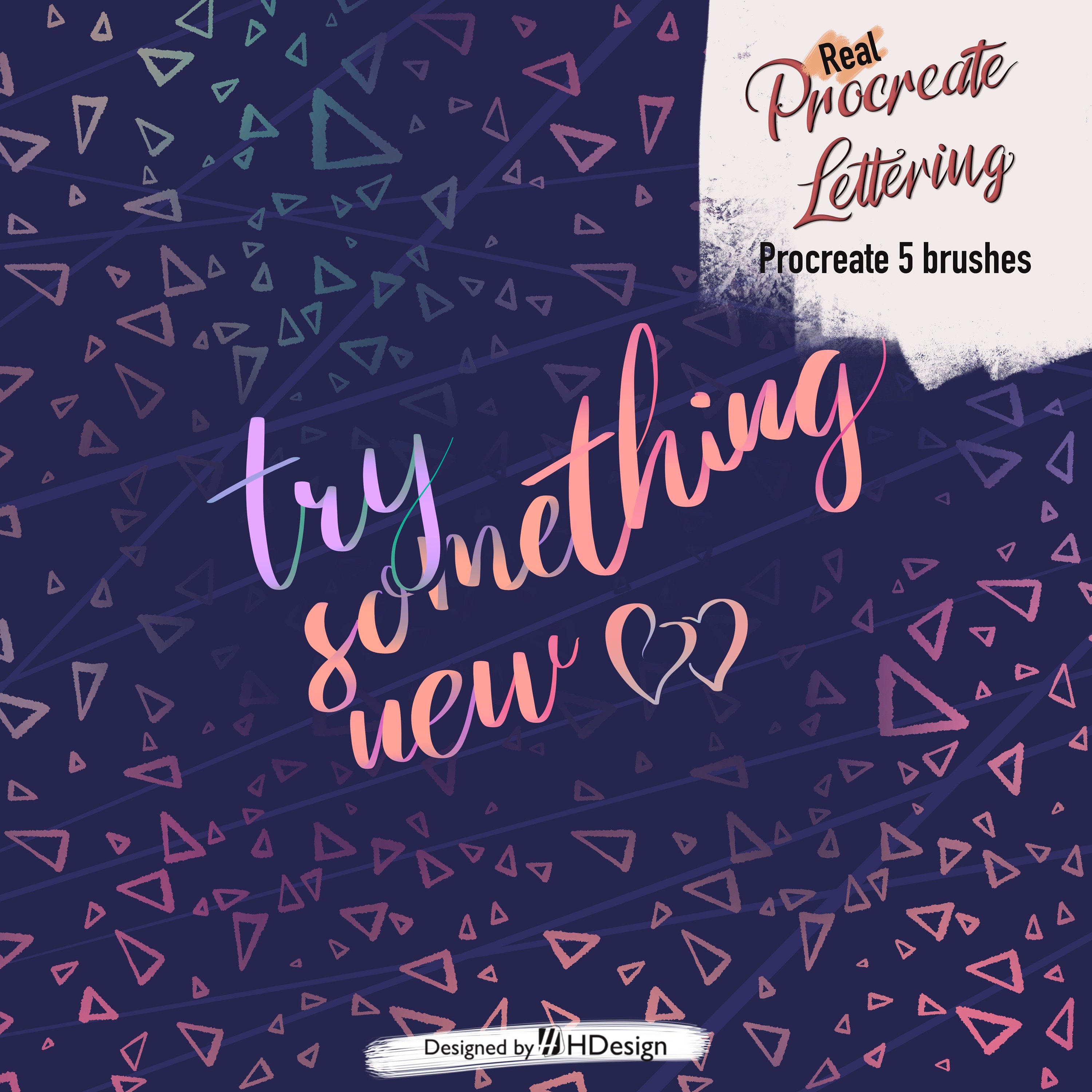Procreate Real Lettering Brush Set - Etsy