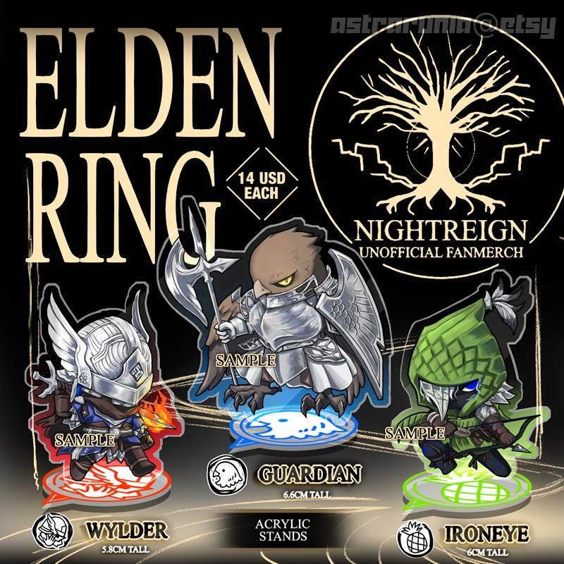 ELDENRING NIGHTREIGNアクリルキーホルダーセット ELDENRING NIGHTREIGNアクリルキーホルダーセット 8個 ELDEN RING