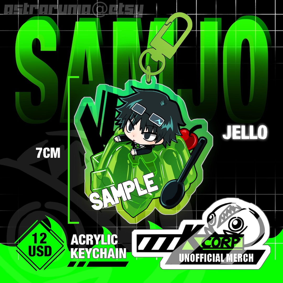 RESTOCKED Limbus Company: Samjo Green Jello Acrylic Keychain Fan