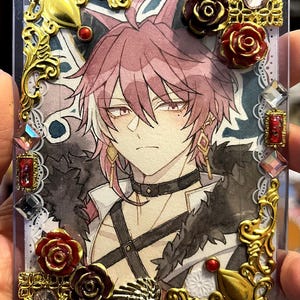 Custom "Surprise Me" Watercolor Traditional Art Commission: ACEO ATC Photocard Anime Portrait
