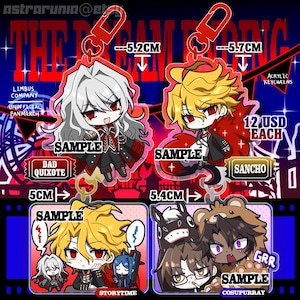 LIMBUS COMPANY | Canto 7 | Acrylic Keychain Charm | Don Sancho Heathcliff Gregor Fan Made Merch