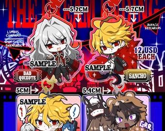 RESTOCKED Limbus Company | Canto 7 | Acrylic Keychain Charm | Don Sancho Heathcliff Gregor Fan Merch