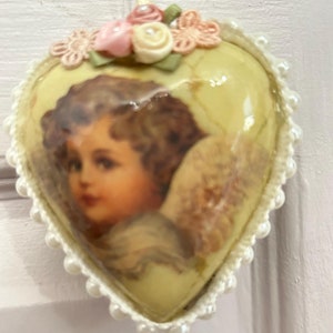 Victorian Angel Heart Ornament
