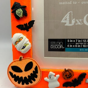 YSTEP Halloween Picture Frame 4x6 With Easel - Bat & Pumpkin Themed Tabletop Decor For Parties & Home - View #10