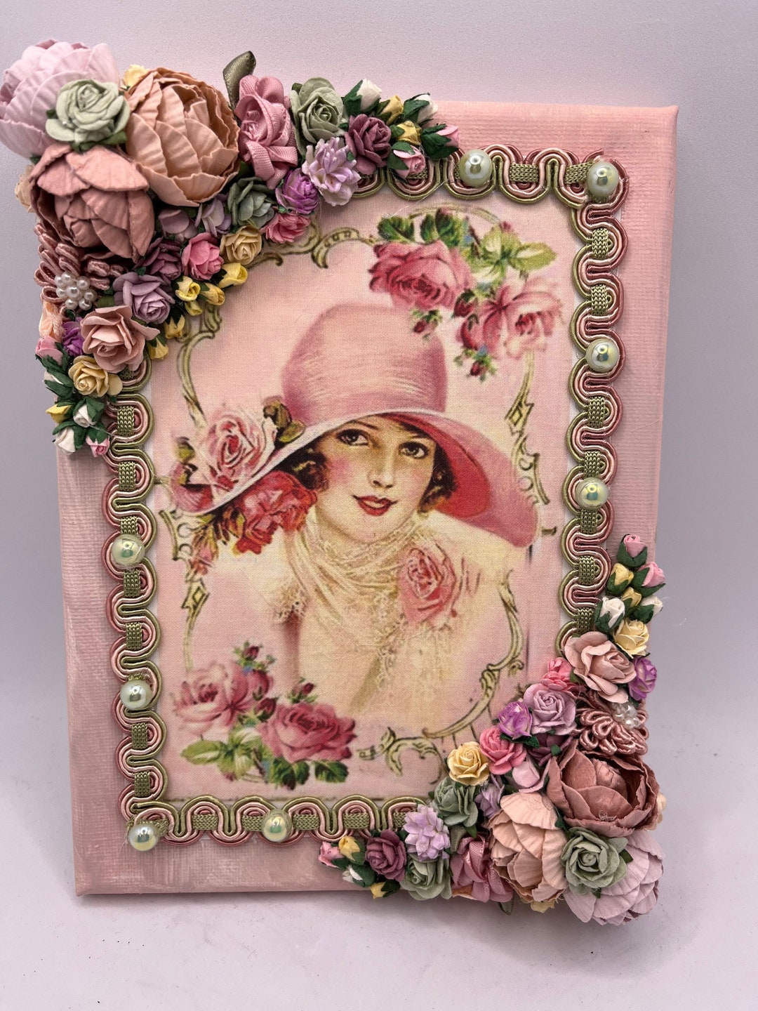 Pink Lady Pink Hat Lady Pink Victorian Pink Pink Print Etsy