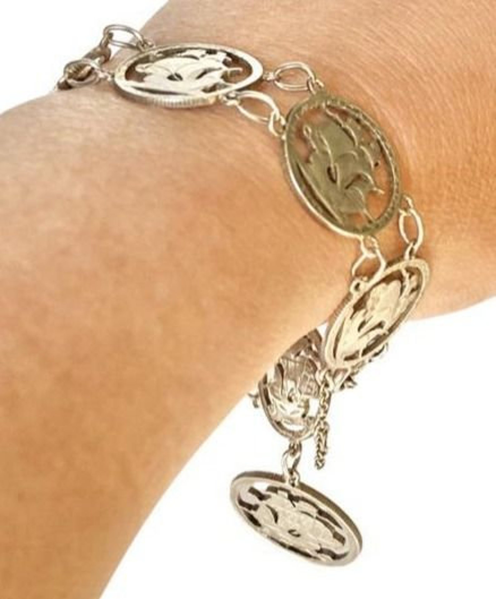 Un beau bracelet portugais dargent de pièce de monnaie de cru Etsy
