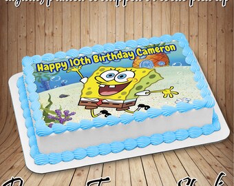 Sponge Bob Cake Etsy Sponge Bob Cake Etsy