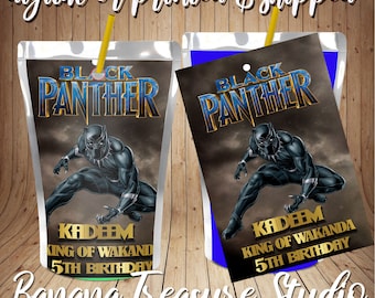 20 BLACK PANTHER BIRTHDAY PARTY FAVORS STICKERS LABELS FOR YOUR PARTY FAVORS