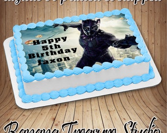 Black Panther Cake Topper Etsy Black Panther Cake Topper Etsy