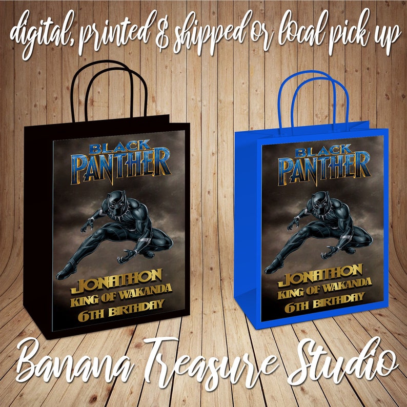 Black Panther Gift Bags Treat Bags Party Favors Party - Etsy