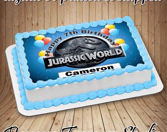 Jurassic World Cake Topper Decoration Gateau Dinosaure Etsy France