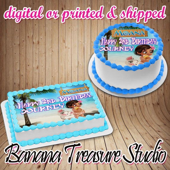 Moana Edible Cake Cookie Or Cupcake Topper Birthday Party Etsy Ireland