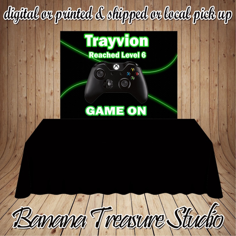 candy table banner level up backdrop gamer dessert table decoration printables treat table