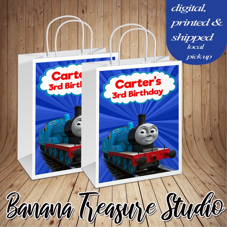 Thomas the Train Gift Bags Treat Bags Party Favors Party Etsy