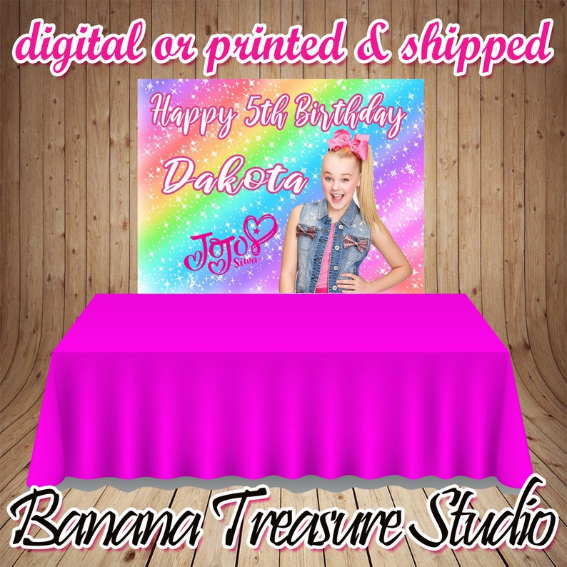 Jojo Siwa Backdrop Treat Table Candy Table Banner Dessert | Etsy