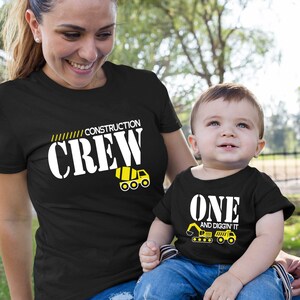 Construction Crew Shirt, Two and Diggin&#39; It, Birthday Boy Shirt, Dump Truck Birthday, Excavator Birthday, Construction Crew Shirt