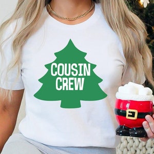 T-shirt Cousin Crew // Tee-shirt Crew Party assorti, sweat-shirt chemise cousin de Noël, cadeau pour cousins, cadeau de Noël, soirée cousine