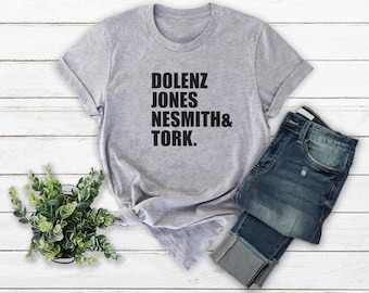 Dolenz Jones Nesmith Tork T Shirt // Classic Rock and Roll Band Tee // Concert, Music, Show, Festival