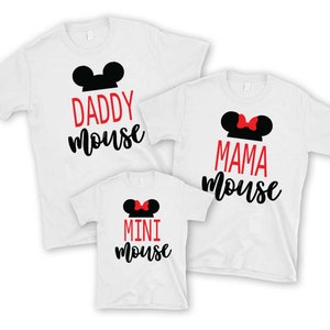 Mouse Family T-Shirt for Disney Family Shirts, Disney Park Shirt, Disney Matching tee, Mama, Daddy, Baby, Sister, baby, Mommy and Me