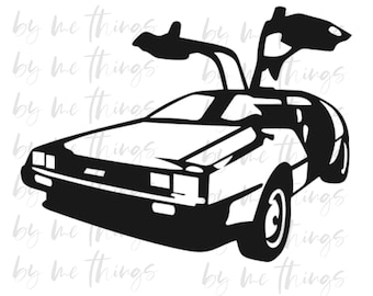 Delorean SVG and JPG Immediate Download