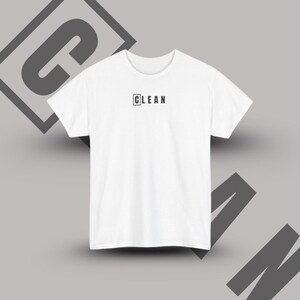 Minimalist &#39;Clean&#39; Modern Typography Tee (Unisex)