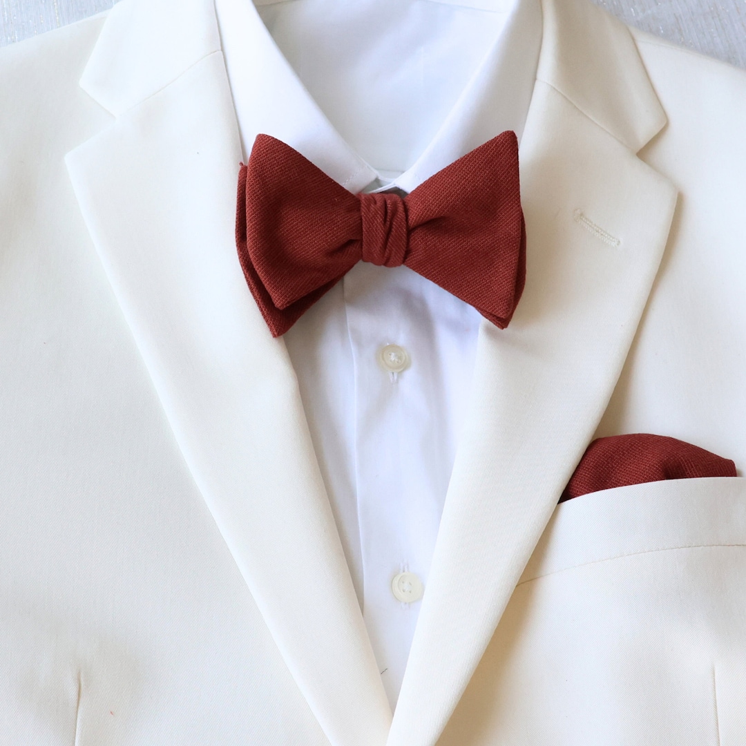 Men's Selftie Bow Tie Cinnamon Bowtie Men's Bow Tie Davids Bridal Cinnamon Wedding Tie Burnt
