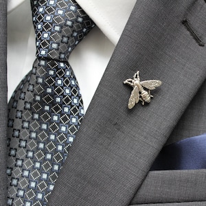 Metal Fly Men&#39;s Suit Lapel Pin | Boutonneire | Suit Pin | Mens Accessories | Men&#39;s Brooch | Gifts for Him | Gifts for Dad | Necktie Pin