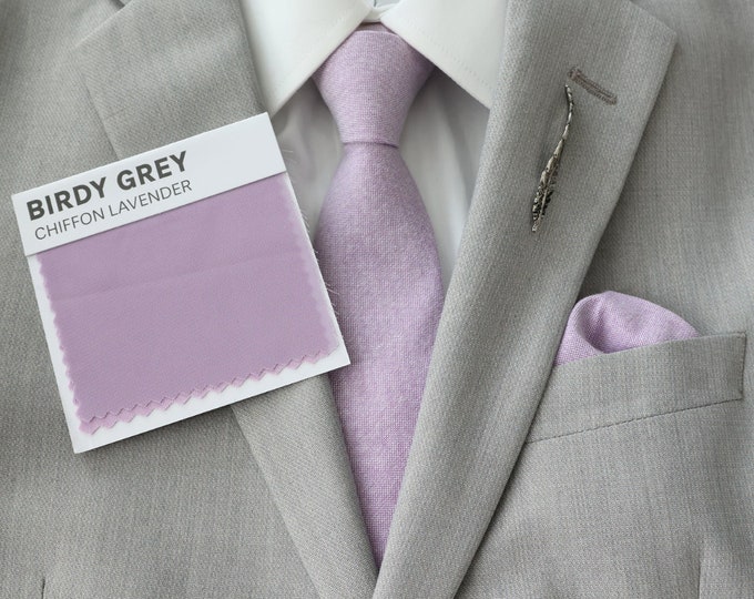 Men's Lilac Lavender Men's Vest Tie 4-Piece Accessory Set Also available in Big and Tall Sizes