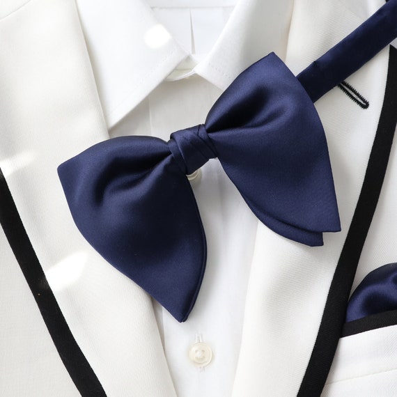 Mens navy 2024 bow tie