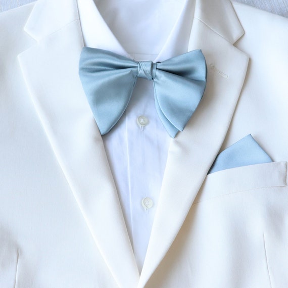 Tuxedo silver bow tie sale