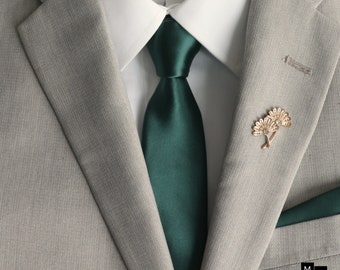 Juniper Green Men's Tie | Dark Green Wedding Necktie
