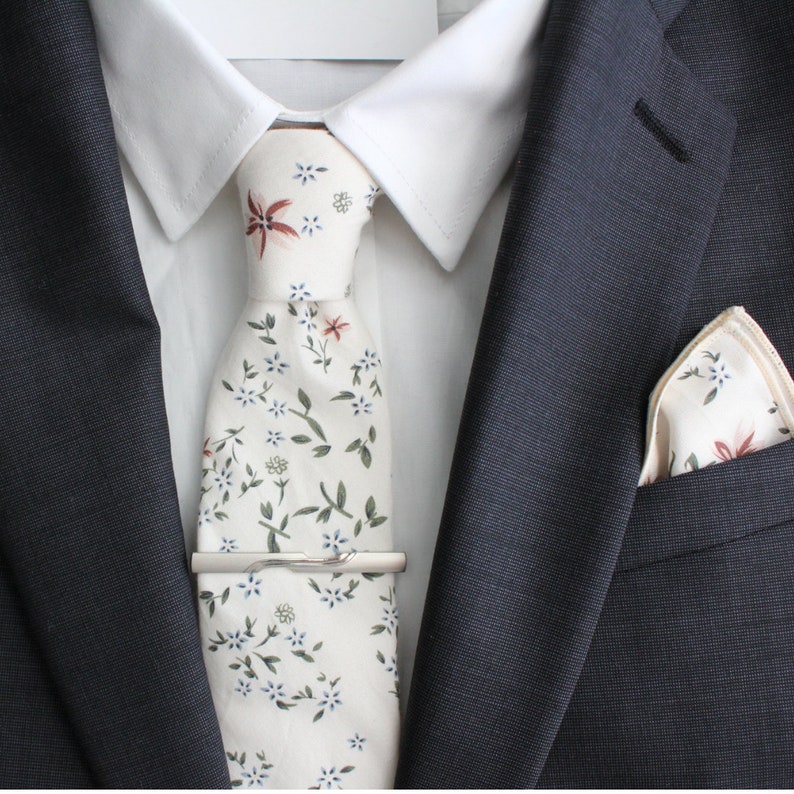 mens cream tie