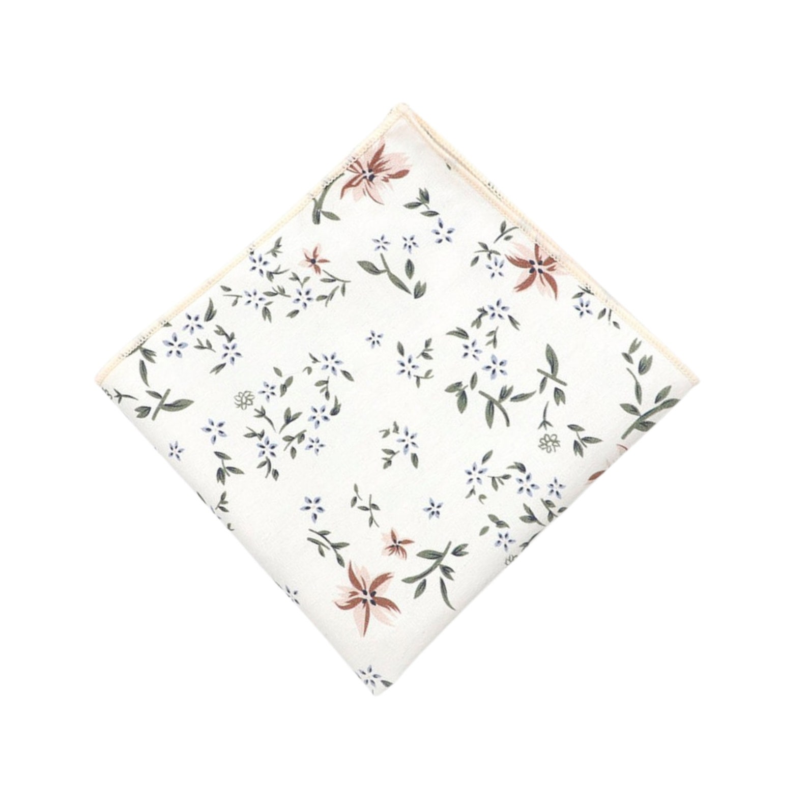 Remy Cream Floral Mens Skinny Tie Floral Skinny Tie Etsy