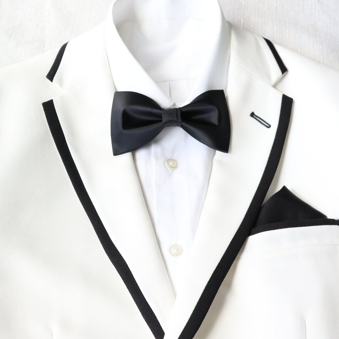 Black Satin Bow Ties Formal Bowtie Black Bowtie for Men Black Tie Event Black Tie Affair Black