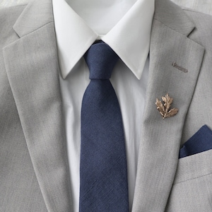 Rory Steel Blue Men&#39;s Tie | Dark Blue Necktie | Blue Weddings | Blue Tie | Gifts for Men | Ties for Men | Navy Blue Tie | Rustic Tie