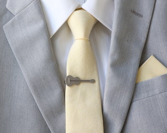 Light Yellow Men's Skinny Tie | Yellow Bow Tie | Azazie Daffodil | Yellow Weddings | Canary Yellow Tie | Groom Groomsmen Neckties | Menswear