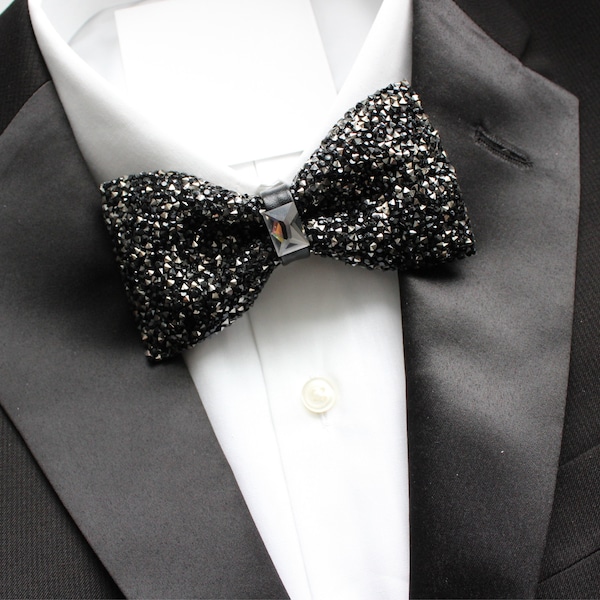 Rhinestone Bow Tie Etsy