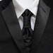 aubrey white satin pre tied ruche cravat necktie