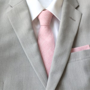 Charlie Pink Men&#39;s Tie | Pink Bowtie | Boys Bow Tie | Pink Tie | Pink Wedding | Dusty Rose Tie | Spring Wedding Tie | Rustic Wedding