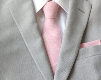 Charlie Pink Men's Tie | Pink Bowtie | Boys Bow Tie | Pink Tie | Pink Wedding | Dusty Rose Tie | Spring Wedding Tie | Rustic Wedding