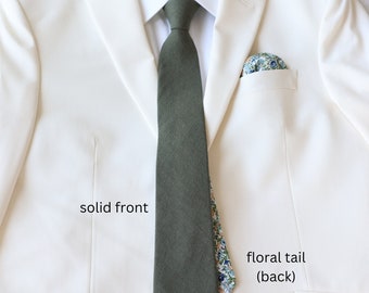 Cravate pour homme vert olive | Cravate vert olive | Cravate pour hommes | Mariages verts | Mariages rustiques | Cravates pour hommes | Cadeaux pour lui | Cadeaux pour papa