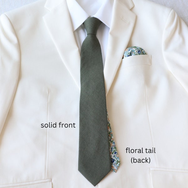 Olive Green Men's Tie | Olive Green Tie | Men's Necktie | Green Weddings | Rustic Weddings | Ties for Men | Gifts for Him | Gifts for Dad