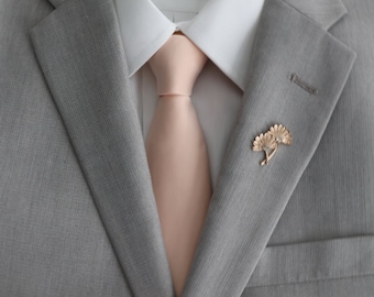 Pfirsich Satin Herren Skinny Krawatte | Azazie Pfirsich | Pfirsich Skinny Krawatte | Blush Krawatten | Davids Braut Blütenblatt | Pfirsich Hochzeiten