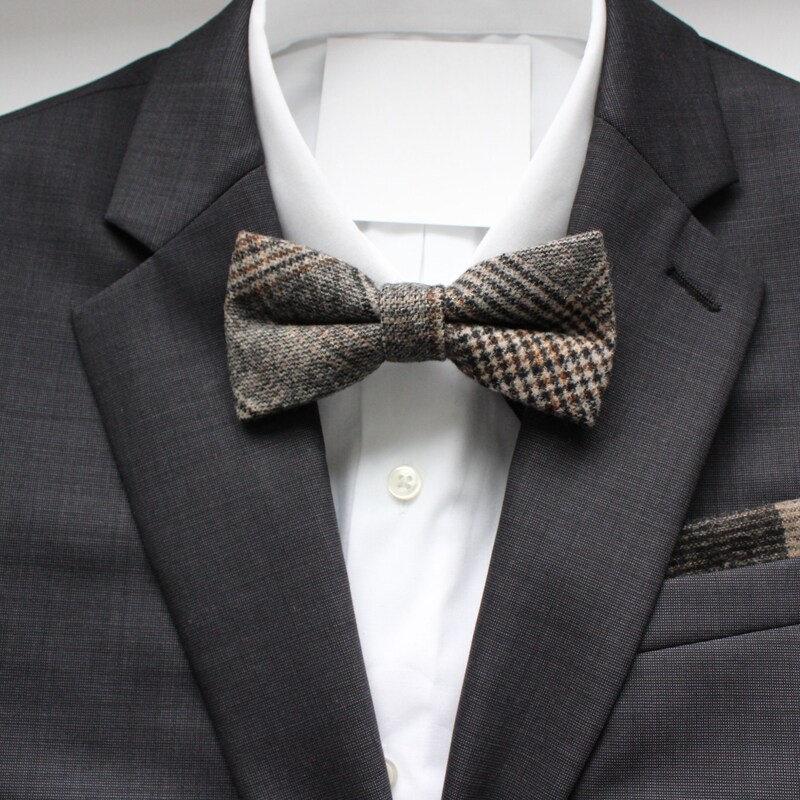 wool self tie bow tie