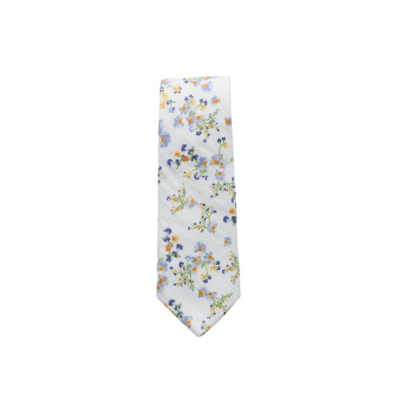 Paris White Floral Mens Skinny Necktie Wedding Neck Ties - Etsy