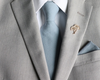 Cravate pour homme bleu poudré Finley | Noeud papillon bleu pâle | Cravate bleu cendré | Nœuds papillon assortis pour adultes et enfants | Cravate extra longue | grande cravate | Cravate large