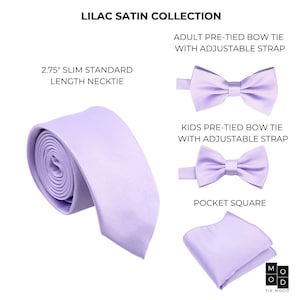Men&#39;s Lilac Slim Tie | Light Purple Necktie | Lavender Tie for Men | Azazie Lilac | Lilac Weddings | Lilac Bow Ties | Men&#39;s Easter Tie