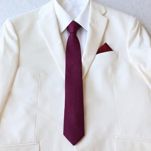 Sangria Men&#39;s Tie | Raspberry Tie | Neckties for Men | Ties for Men | Sangria Wedding | Purple Weddings | Wedding Outfit | Men&#39;s Wear